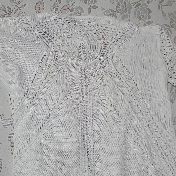 1668 Women TODAY Lace Cardigan White ize Medium - Picture 10 of 13